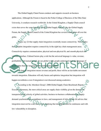 Supply Chain Integration