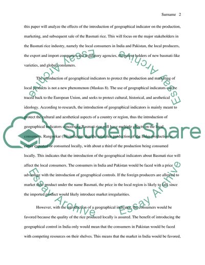 The Benefits and Costs of Basmati Rice