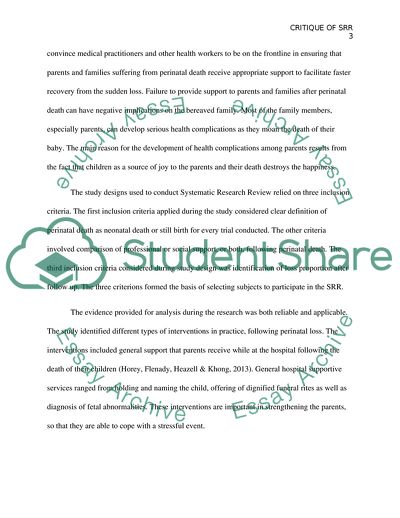 Support for Fathers, Mothers and other Family Members following Perinatal Death