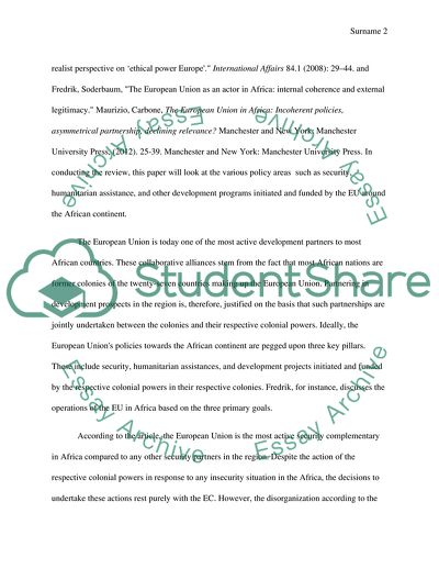 Presence of the European Union in Africa