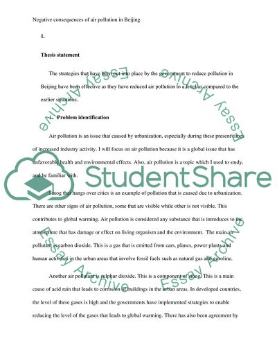 Negative Consequences of Air Pollution in Beijing