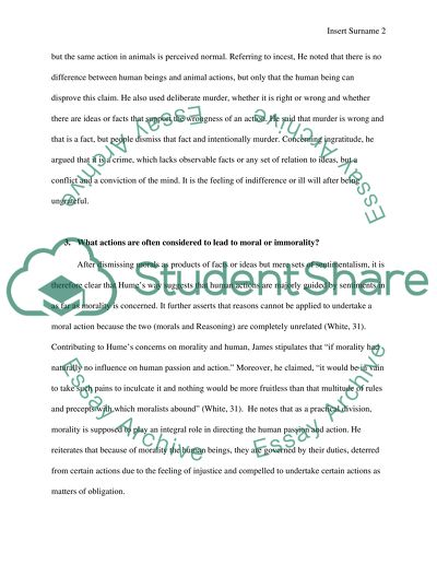 The Concept of Moral and Immoral Actions