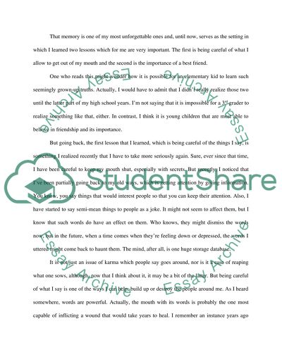 Something I Learned During Childhood