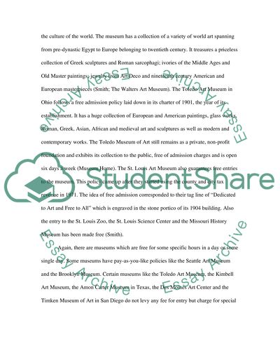 All Museums Should Be Free Of Charge All The Time