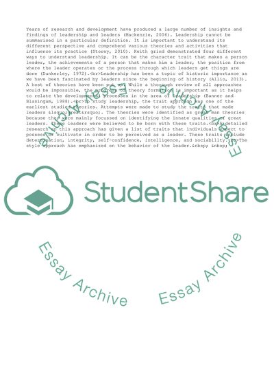 Critical Analysis on Importance of Leadership in Organisation