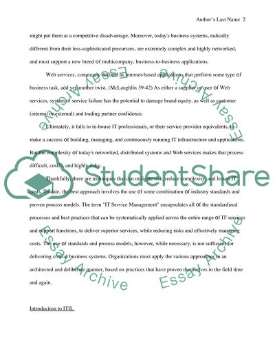 Information Technology Infrastructure Library (ITIL)