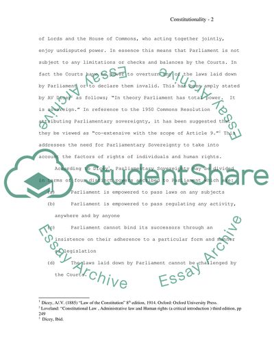 The Issue of Constitutionality and the Rights Granted to Individual Citizens