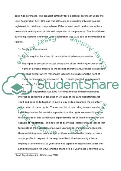 The Land Registration Act of 2002
