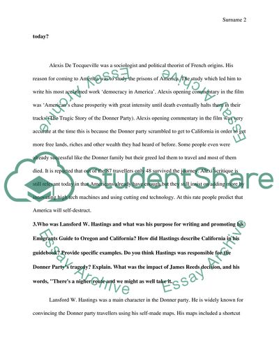 Analysis of The Donner Party Film