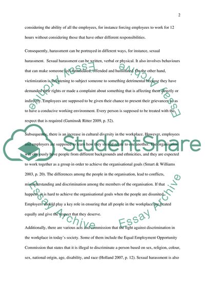 Discrimination At the Work Place