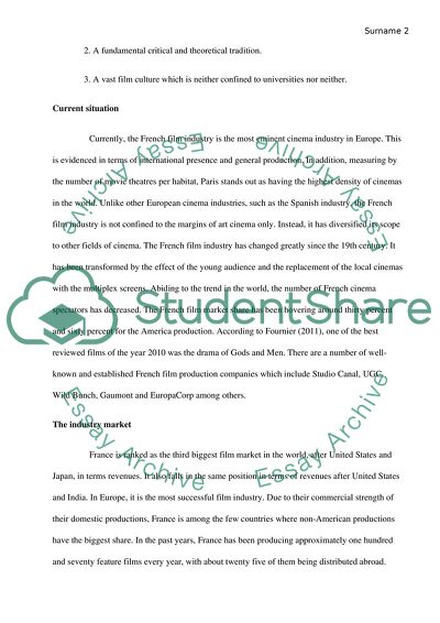 The French Film Industry Today