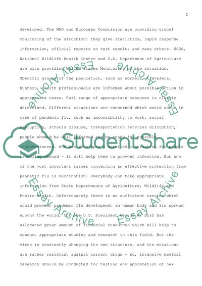 Pandemic Flu Outbreak