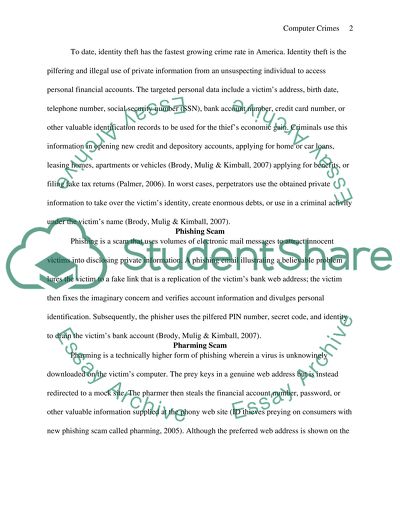 Categories of Computer Crime