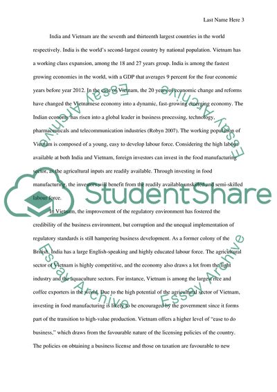 Macro-Economic Indicators of India and Vietnam Economics