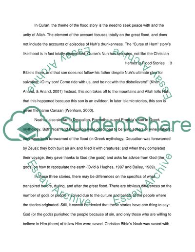 Comparison of Heroes in Flood Stories