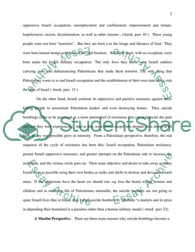 Suicide Bombing and Why It Is a Common Terrorist Act