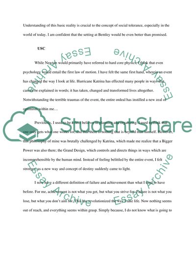 Why I Want to Study at Bentley