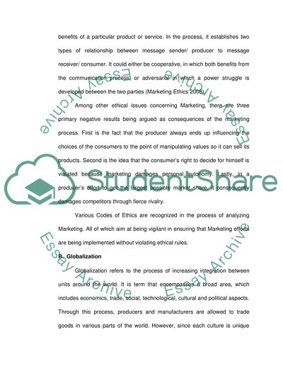 Marketing and Globalization