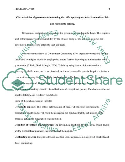 Characteristics of Government Contracting