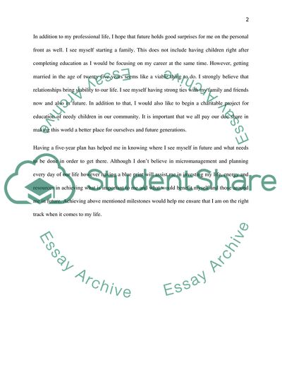 My life in five years