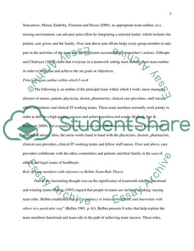 Group Dynamics: the Nurses Work