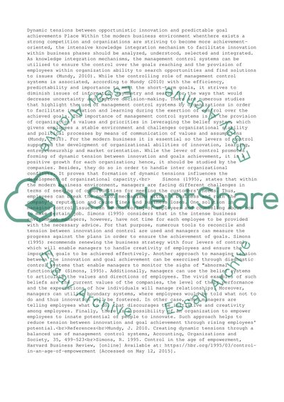 Opportunistic Innovation and Predictable Goal Achievements