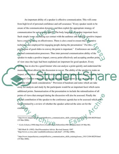Conference Assessment