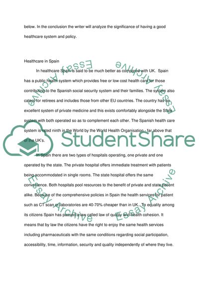 Healthcare and Health Policy in Spain