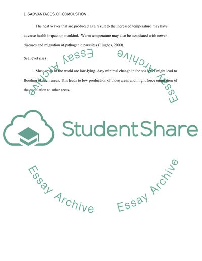 Disadvantages of Combustion Effects