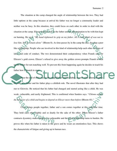 The relationship between Eliezer and his Father