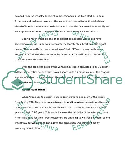 Airbus A3XX- Developing the Worlds Largest Commercial Jet (A)