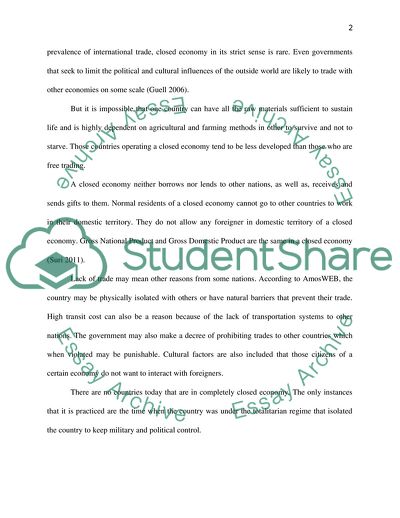 Open and Closed Economy Defined