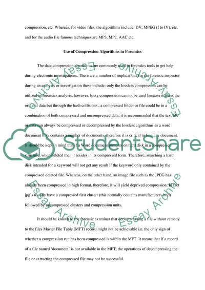 Data Compression Algorithms Essay Example | Topics and Well Written ...
