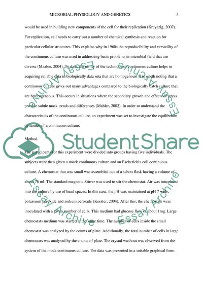 Microbial physiology and genetics