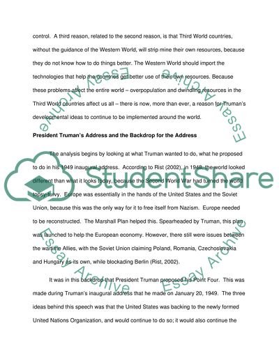 President Trumans Inaugural Address