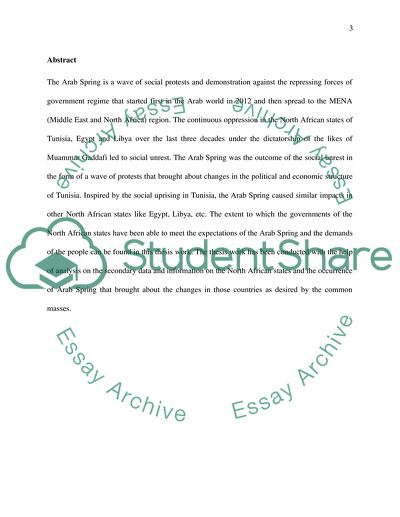 Has the Arab Spring Met the Demands in North Africa