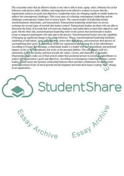 Contemporary Leadership and the Challenges It Faces