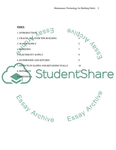 Maintenance Technology for Building Fabric