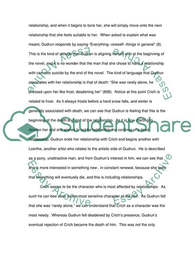 Relationships in Women in Love Novel