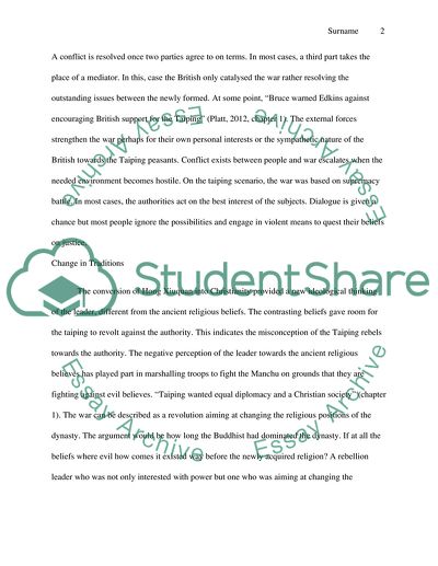 History Of The Taiping Civil War