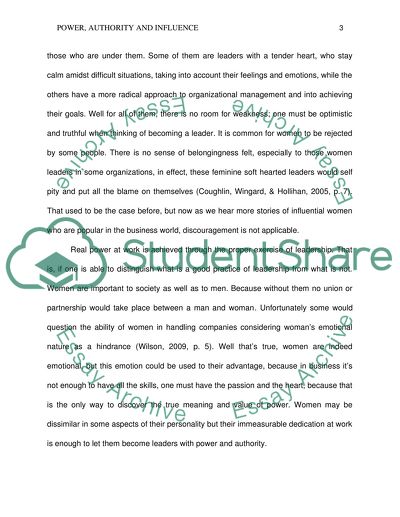 POWER,AUTHORITY, AND INFLUENCE (CASE)