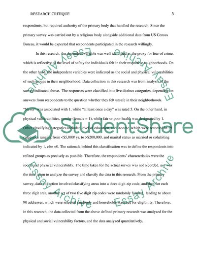 Rader, Cossman & Porter (2012) Fear of crime and vulnerability