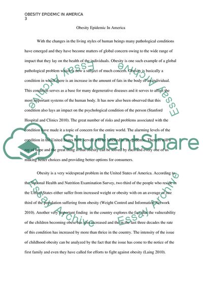 The Obesity Problem in America