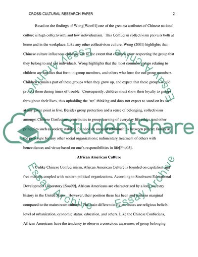 Cross-Cultural Similarities Between Chinese Confucian and African American Culture