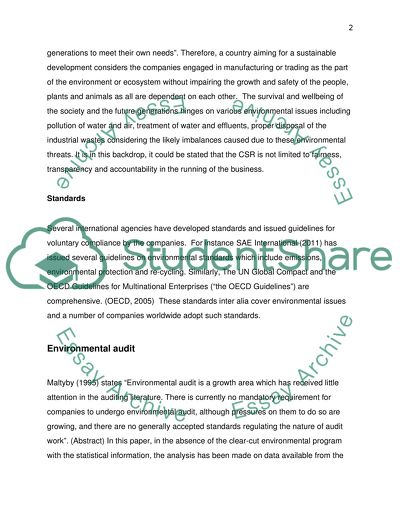 TESCO: Environmental Audit