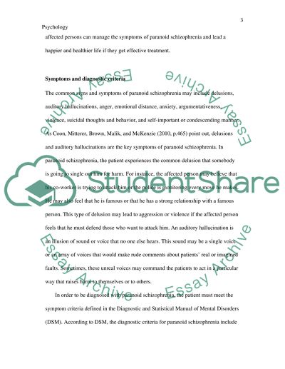 Anxiety Disorders term paper