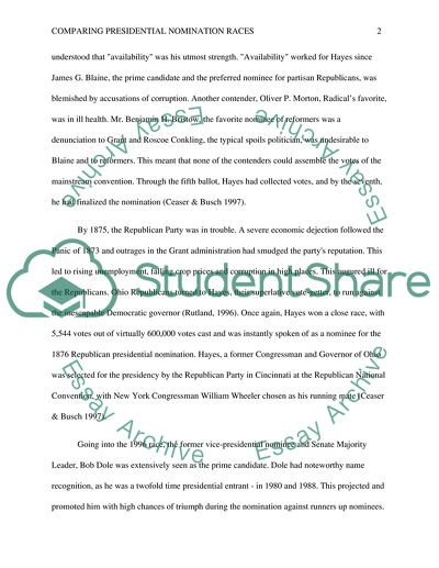 Presidential Nomination Races