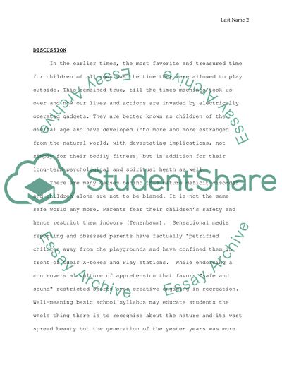 How we can reduce the nature deficit disorder among todays youth