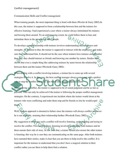 Communication Skills and Conflict Management