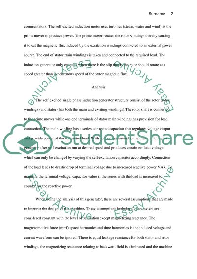 Model and Performance of Single-Phase Induction Generators
